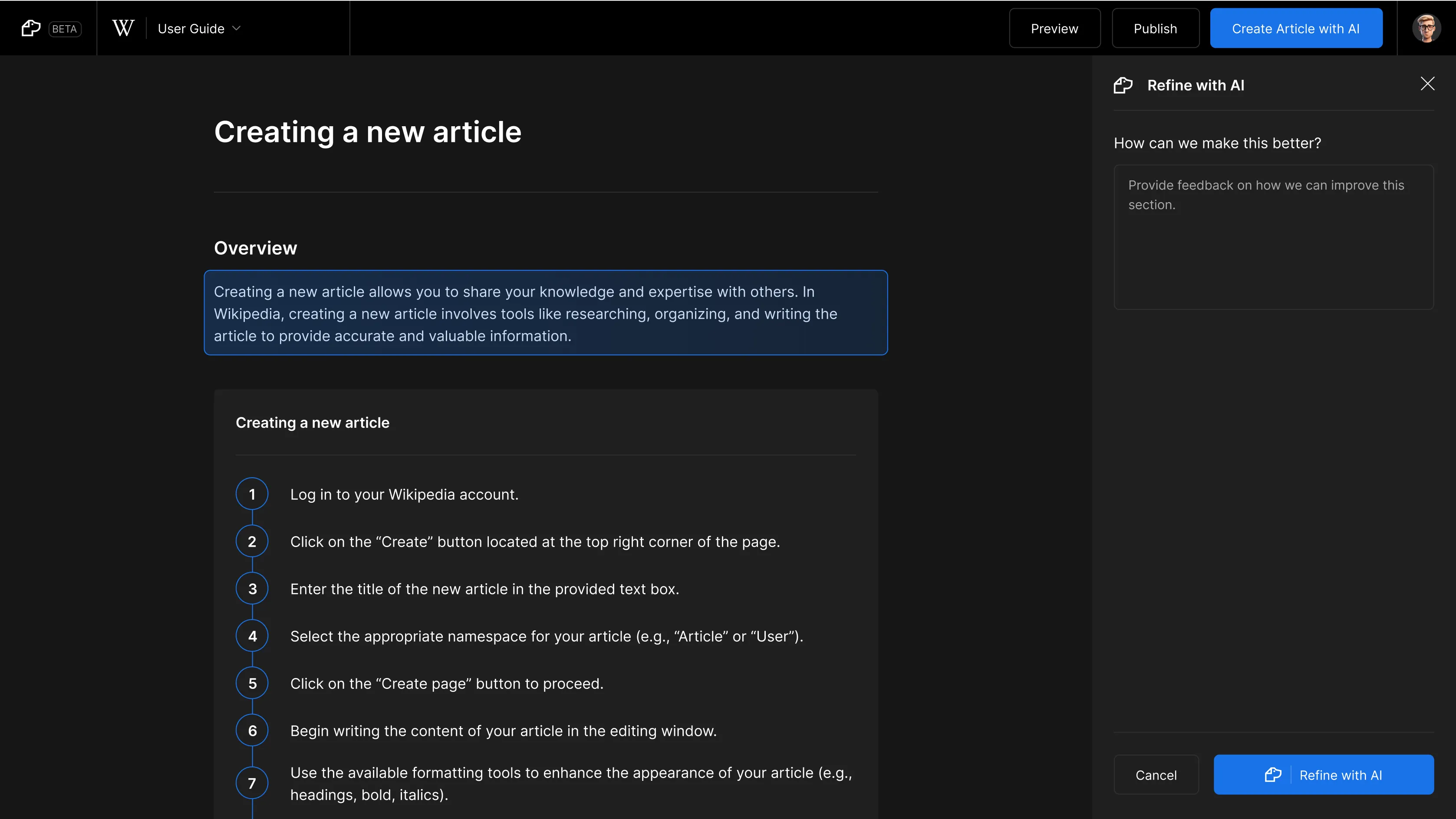 DocsHound AI Content Refinement